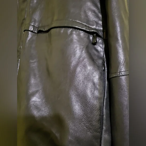 Reaction by Kenneth cole soft leather jacket sz Xl color black - Picture 2 of 7